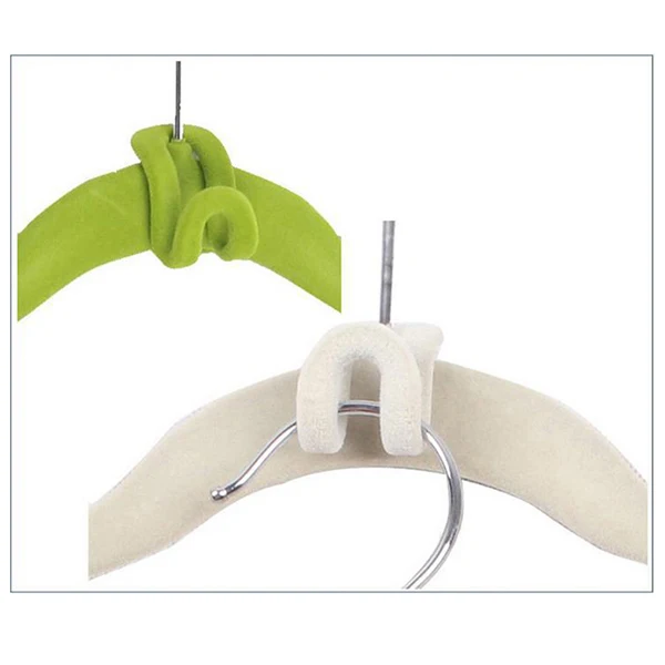 

10 Pcs Mini Flocking Clothes Hanger Travel Home Easy Hook Closet Organizer HFing