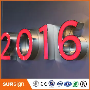 

Wholesale brushed stainless steel chrome metal led 3d letters