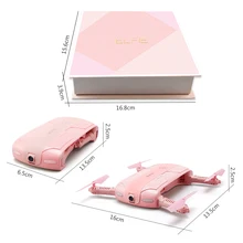 Original JJRC H37 ELFIE Foldable Mini RC Selfie Drone WiFi Control With 720P HD Camera RC Helicopter Pink