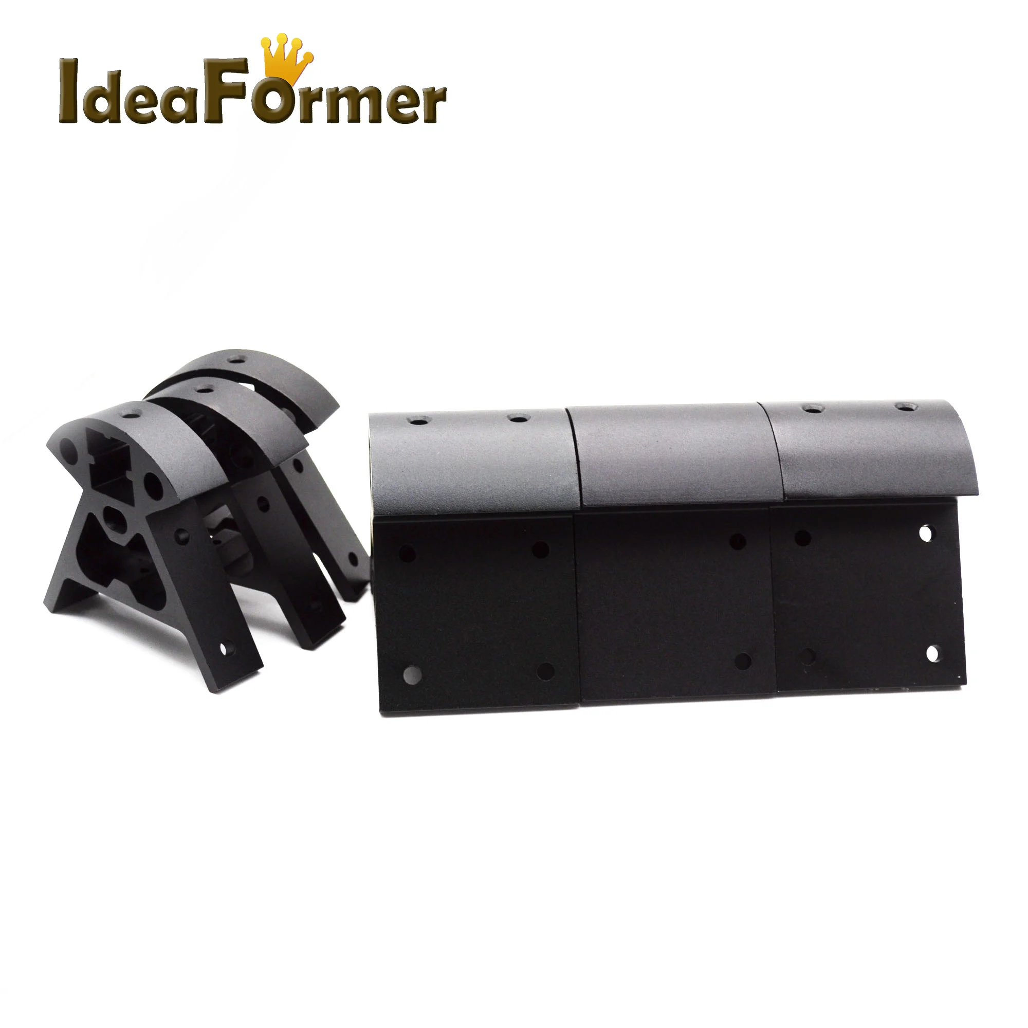 Najtaniej Kossel Reprap 3D drukarki części 2020 ze stopu aluminium ze stopu aluminium rogi profil wysokiej jakości 3 sztuk dół + 3 sztuk top 1 zestaw czarny Vertex