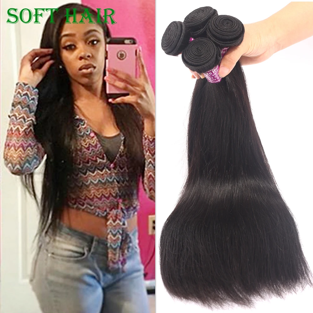 Straight Hair Extensions 4 Bundles Beautiful Malaysian Virgin Human