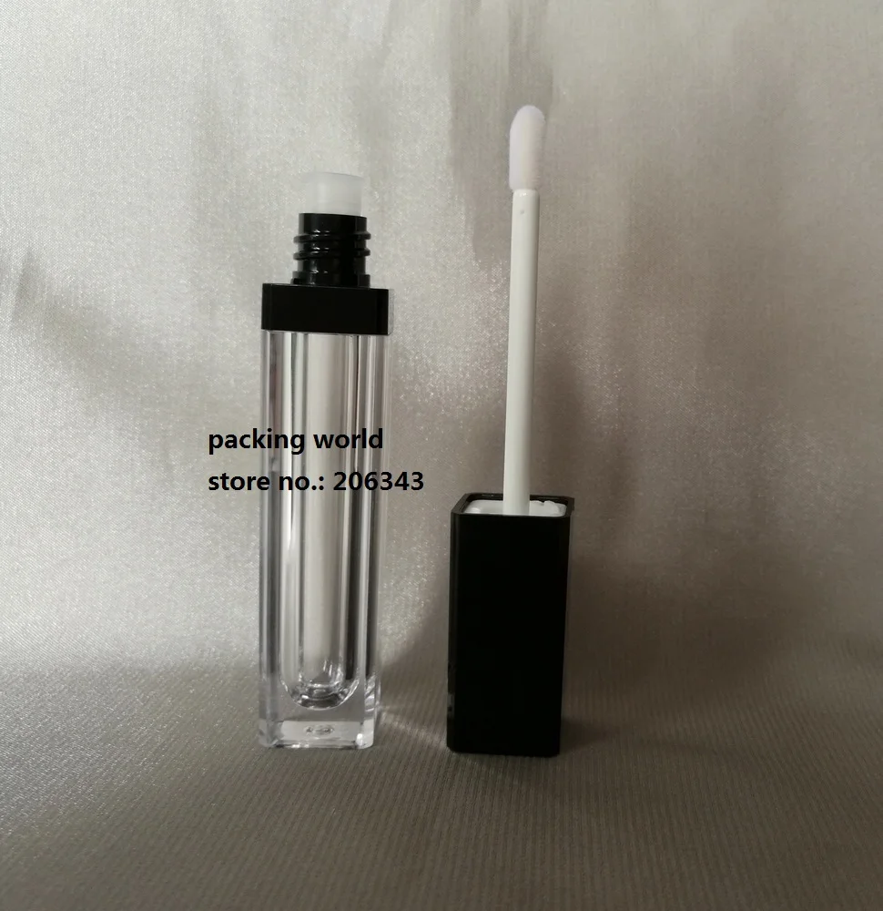 8ml square shape acrylic lip gloss/color cream tube or lip balm tube or