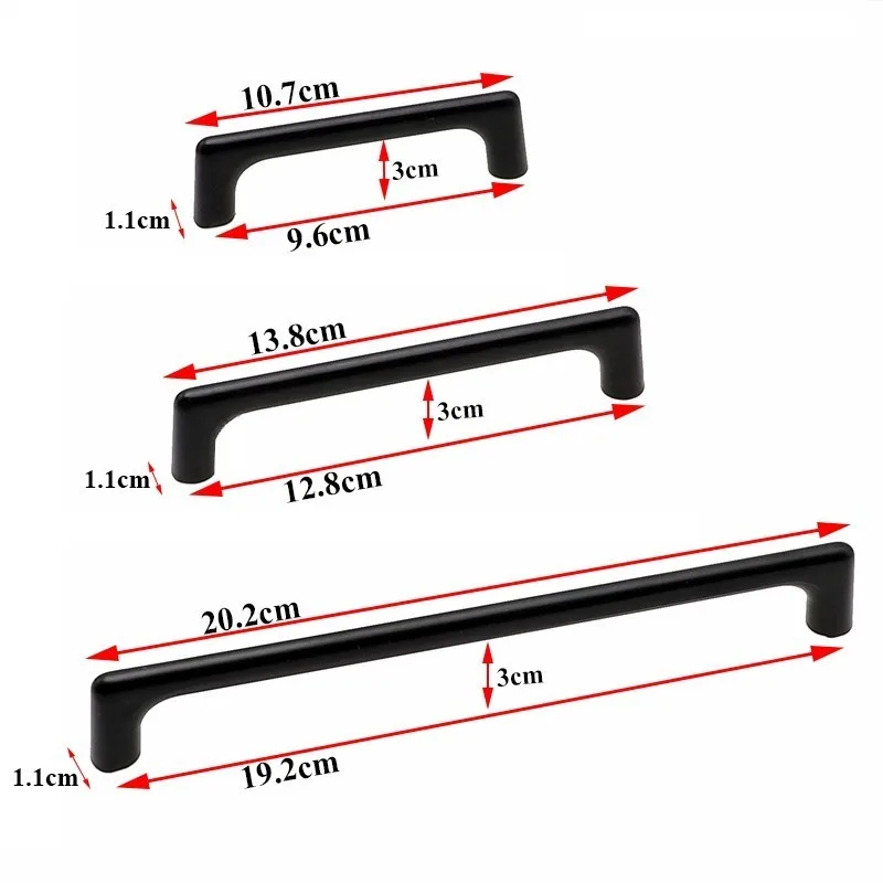 QVWN черный сплав ящик гардероб, буфет, комод тянет крепкая дверная ручка для шкафа шкаф ящик кухонный шкаф