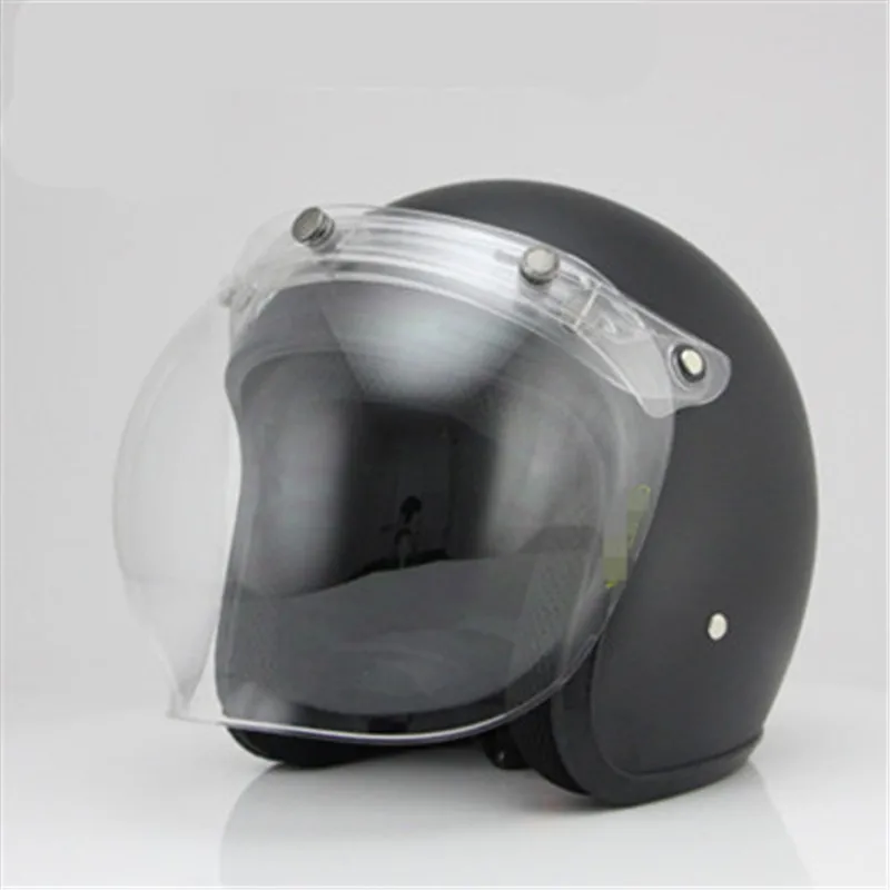 Мотоциклетный шлем, винтажный, полулицевой шлем, ретро, немецкий, чоппер Крузер, матовый, черный, шлемы, cascos para DOT Approvel