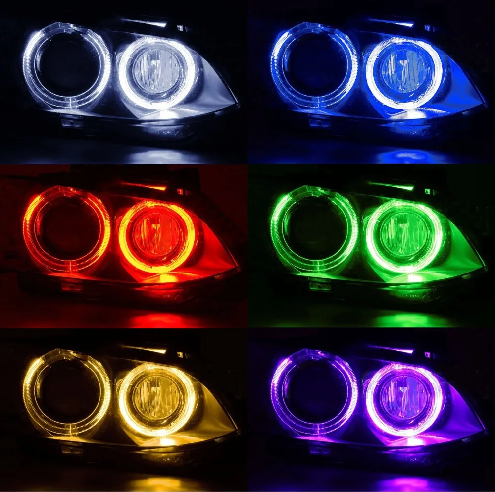  RGB E90 LED Marker E90 RGBW Color Change LED Angel Eyes 24W For BMW 3 Series E90 E91 316d 316i 318d - 32715125864