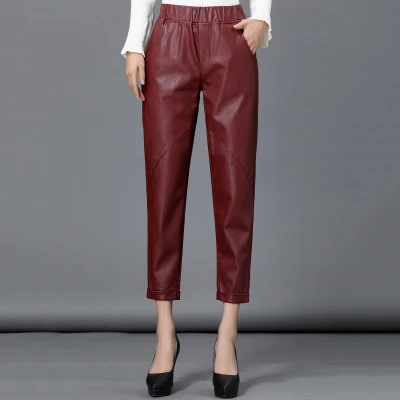 Осенне-зимние женские брюки от Harlan из натуральной кожи, женские ...