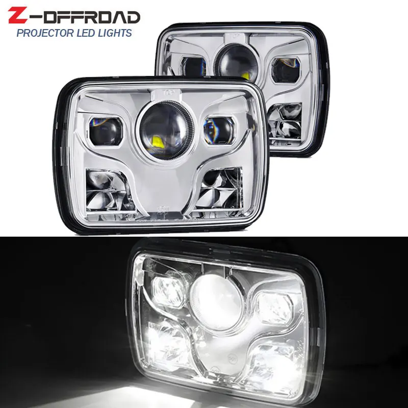 

5x7inch LED Square Truck Offroad Headlights DOT 6x7" LED Projector Headlamps for Jeep Cherokee XJ Wrangler YJ