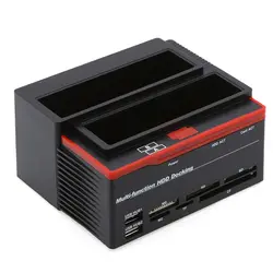 Внешний жесткий диск Док-станция 2,5 "/3,5" USB 3,0 2 SATA Порты 1 IDE Порты и разъёмы Card Reader USB3.0 концентратор с ОТБ/ОТК Оффлайн