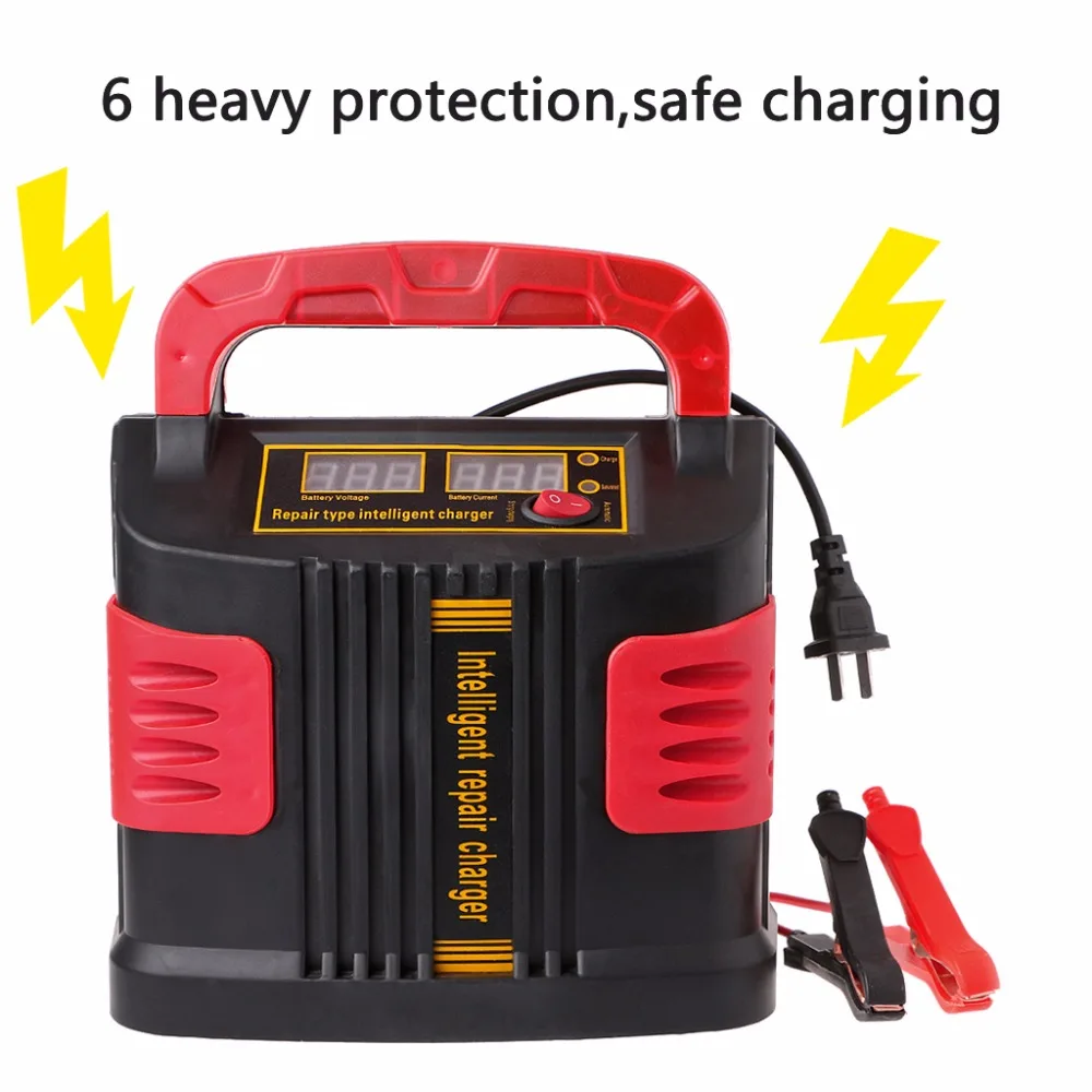 350W 14A AUTO Plus Adjust LCD Car Battery Charger 12V 24V Car Jump