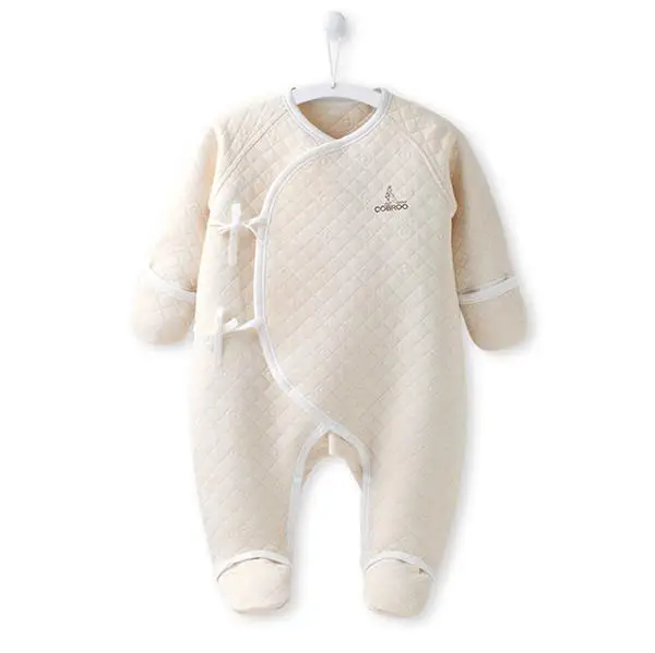 Зимняя одежда для новорожденных 0 до 3 месяцев, детские гольфы, хлопок, с длинными рукавами, Одежда для младенцев Комбинезон для маленьких девочек и мальчиков, BN650014 - Цвет: Хаки