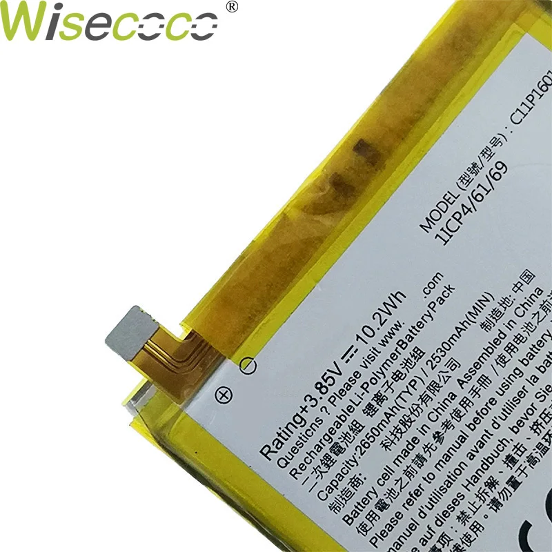 Wiscoco 2650 мАч C11P1601 Аккумулятор для ASUS Zenfone 3 Zenfone3 ZE520KL Z017DA Zenfone Live ZB501KL A007+ код дорожки