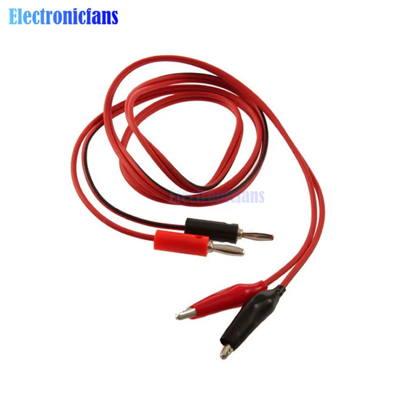 

Alligator Test Lead Clip To AV Banana Plug Connector TO Dual Tester Alligator Clip Probe Cable 1M