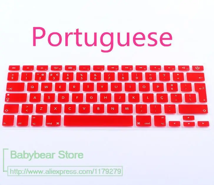 

20pcs EURO Portugal Portuguese keyboard cover Silicone Keyboard Cover For Macbook Air Pro Retina 13 15 17
