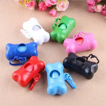 

100 PCS Bones type pet waste box with waste bags poop bag pet pooper scoopers