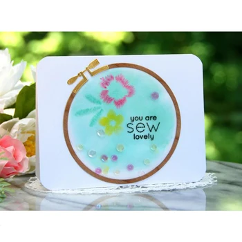 

Circle Embroidery "you are sew amazing" Metal Cutting Dies Stencils Die for DIY Scrapbooking Paper Cards Craft Making Decor