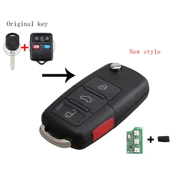 

3+1 Buttons Flip Car Remote Key 315 MHZ Remote Fob for Ford F250 F350 Escape Exursion CWTWB1U331 ID63 80 Bit Chip