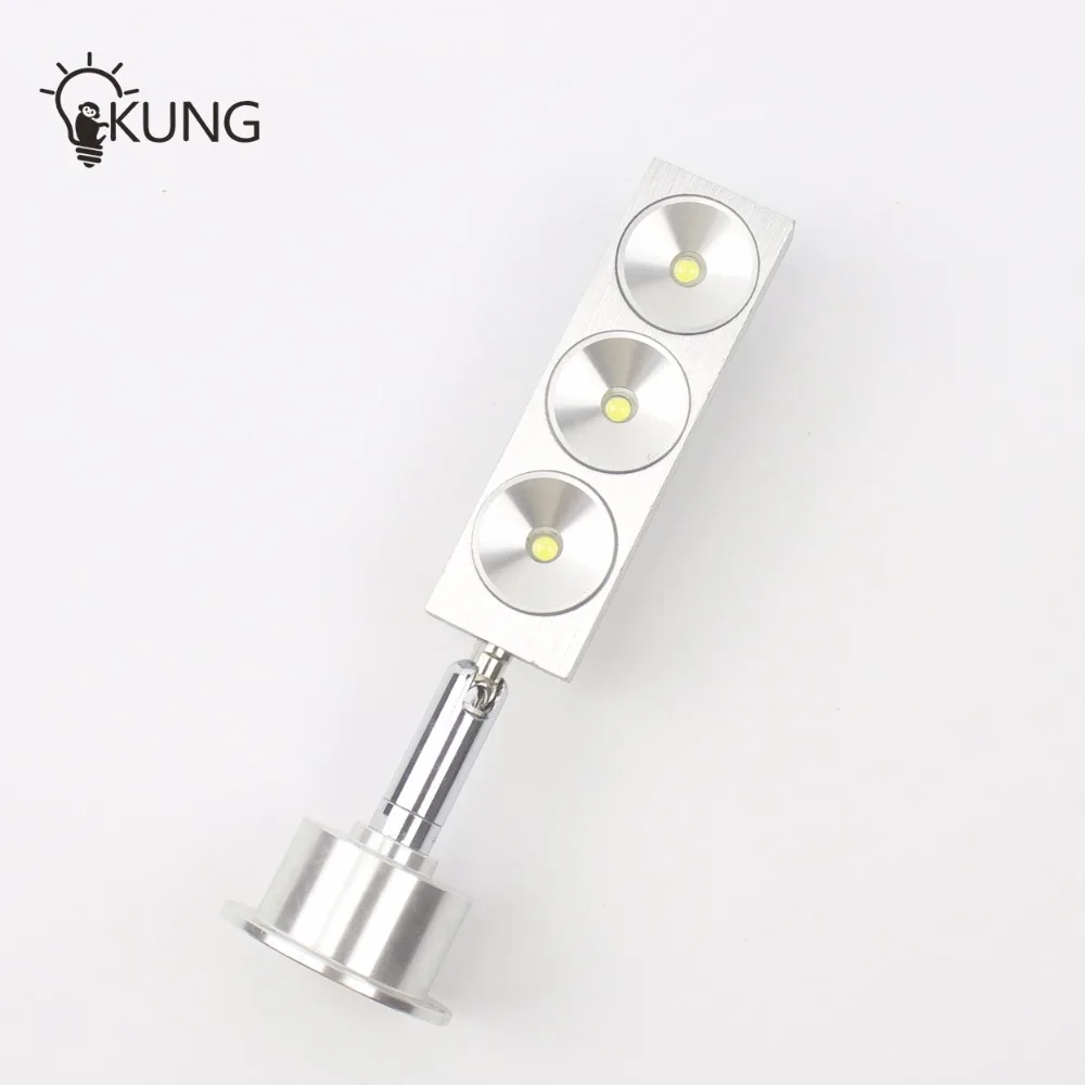

High brightness 4PCS 3W LED Pole Light AC85V-240V input Fixture Picture Spot Post Lamp LED spotlight for showcase for DIY