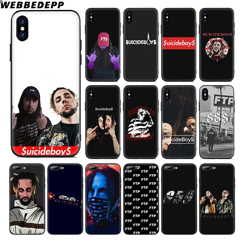 

WEBBEDEPP $uicideboy$ Suicideboys Soft Silicone Case for Apple iPhone Xr Xs Max X or 10 8 7 6 6S Plus 5 5S SE Phone Case