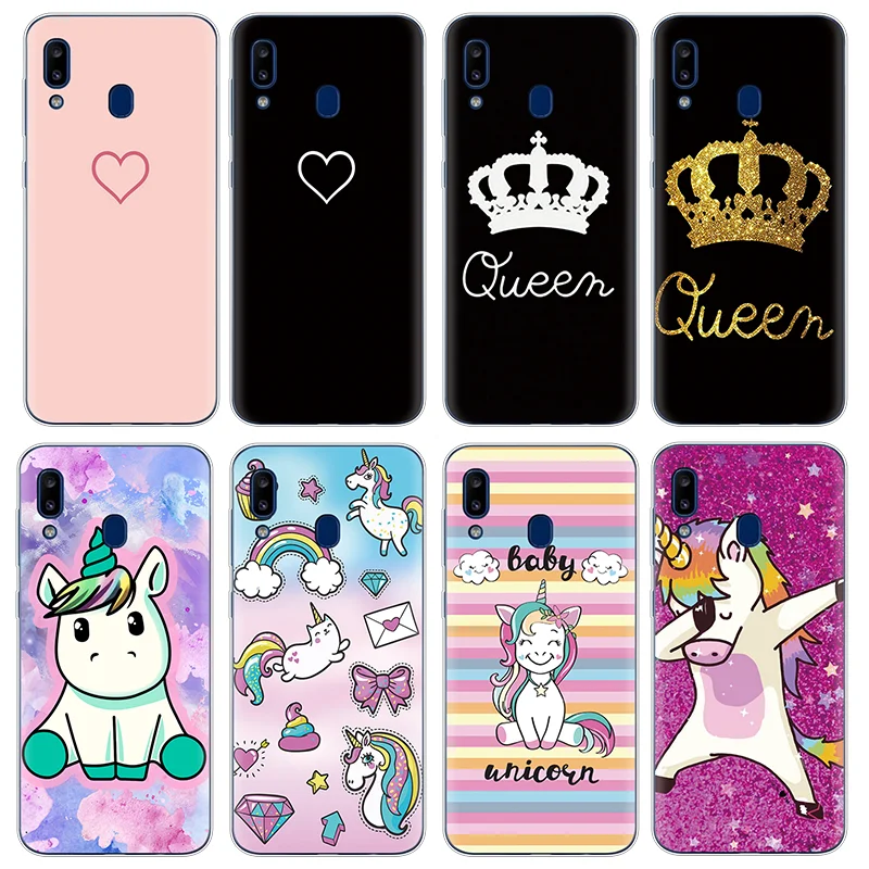 

Unicorn King Queen Couple Pattern Phone Case For Samsung A20e Coque Capa 5.8" Soft Silicone Cover For Samsung Galaxy A20e Cases