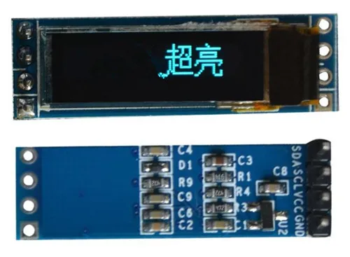 0.69 дюймов 4 P синий OLED модуль SSD1306 Привод IC 96*16 FPC QT1306P13 I2C Интерфейс | Электронные