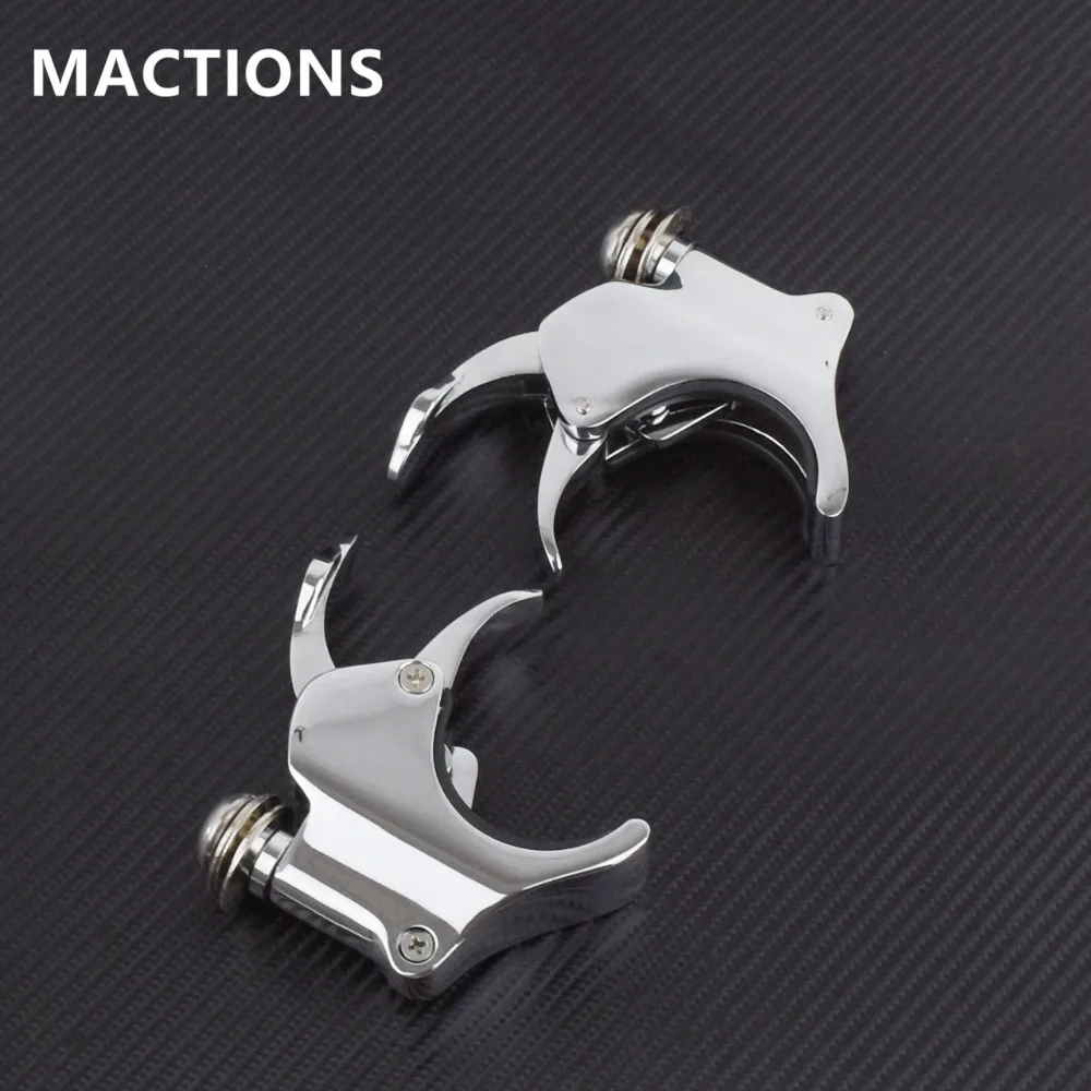 41mm 1 Pair Windshield Windscreen Clamps Chrome For Harley Sportster XL
