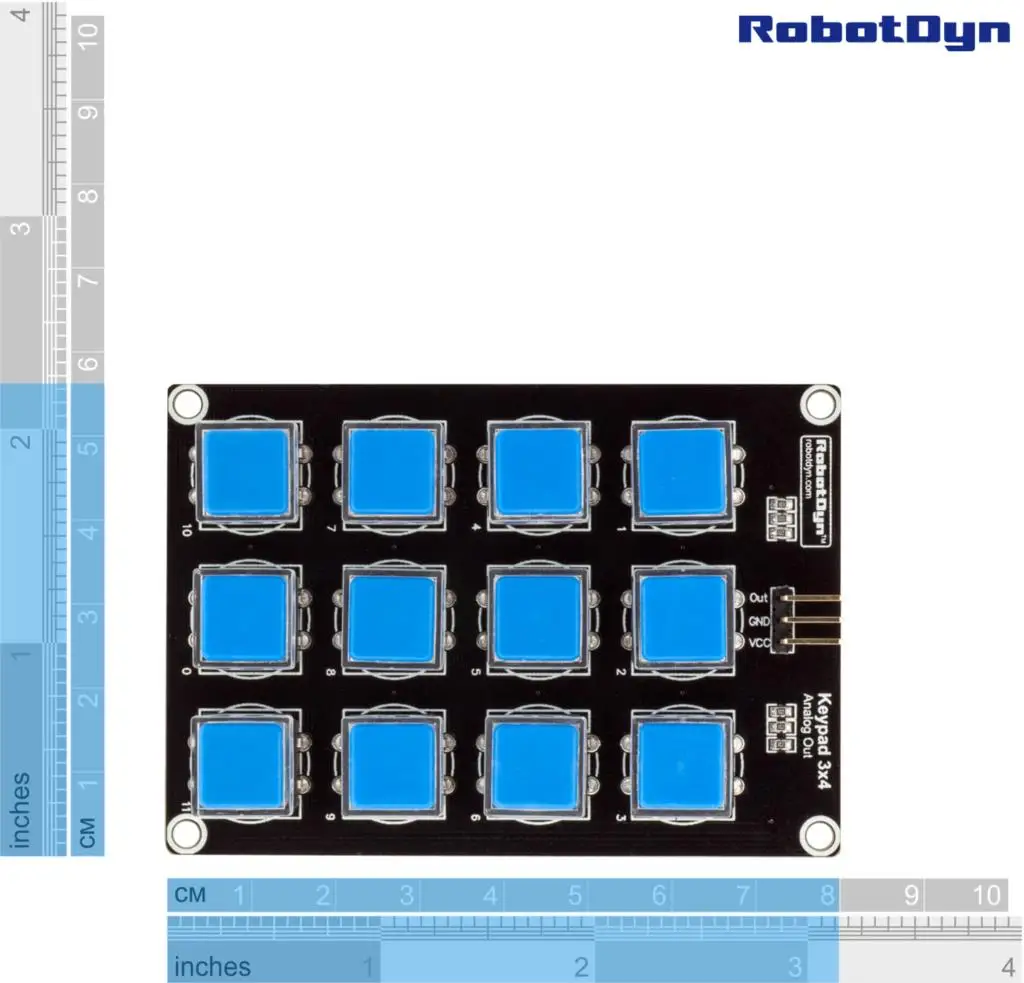Модуль клавиатуры 3 x 4. Один аналоговый выход