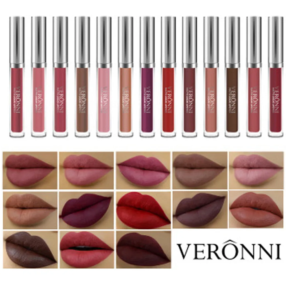 

New Long Lasting Liquid Lipstick Matte Liquid Lip Gloss moisturizer soft long-lasting Lip Liner Cosmetics