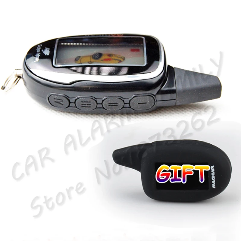 Free Shipping 2 Way Car Alarm Magicar 7 Scher Khan Lcd