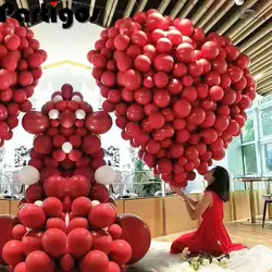10 дюймов Рубиновый Красный шар и 18 дюймов сердце Свадьба День Рождения шар драгоценность красный латексный шар День Святого Валентина