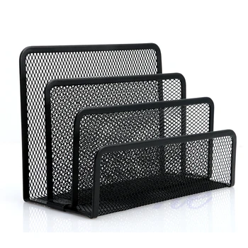 

Black Document Desk Mesh Letter Sorter Mail Tray Office File Organiser Business
