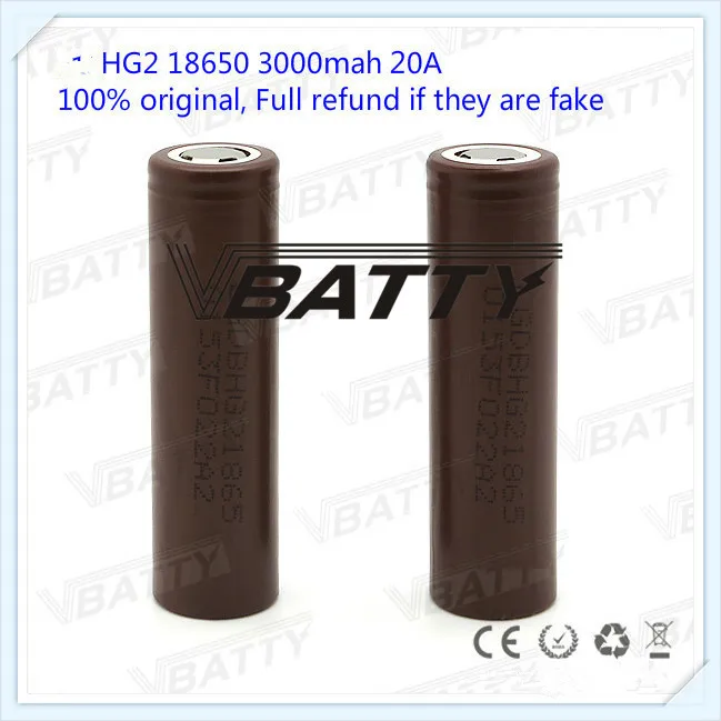 

100% original for LG HG2 18650 3000mah 20A 3.7V rechargeable high drain Li-ion battery(1 pc)