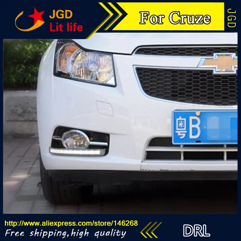 12 V 6000 k светодиодный DRL Дневной ходовой свет для Cruze 2009-2012 противотуманная фара рамка противотуманная фара