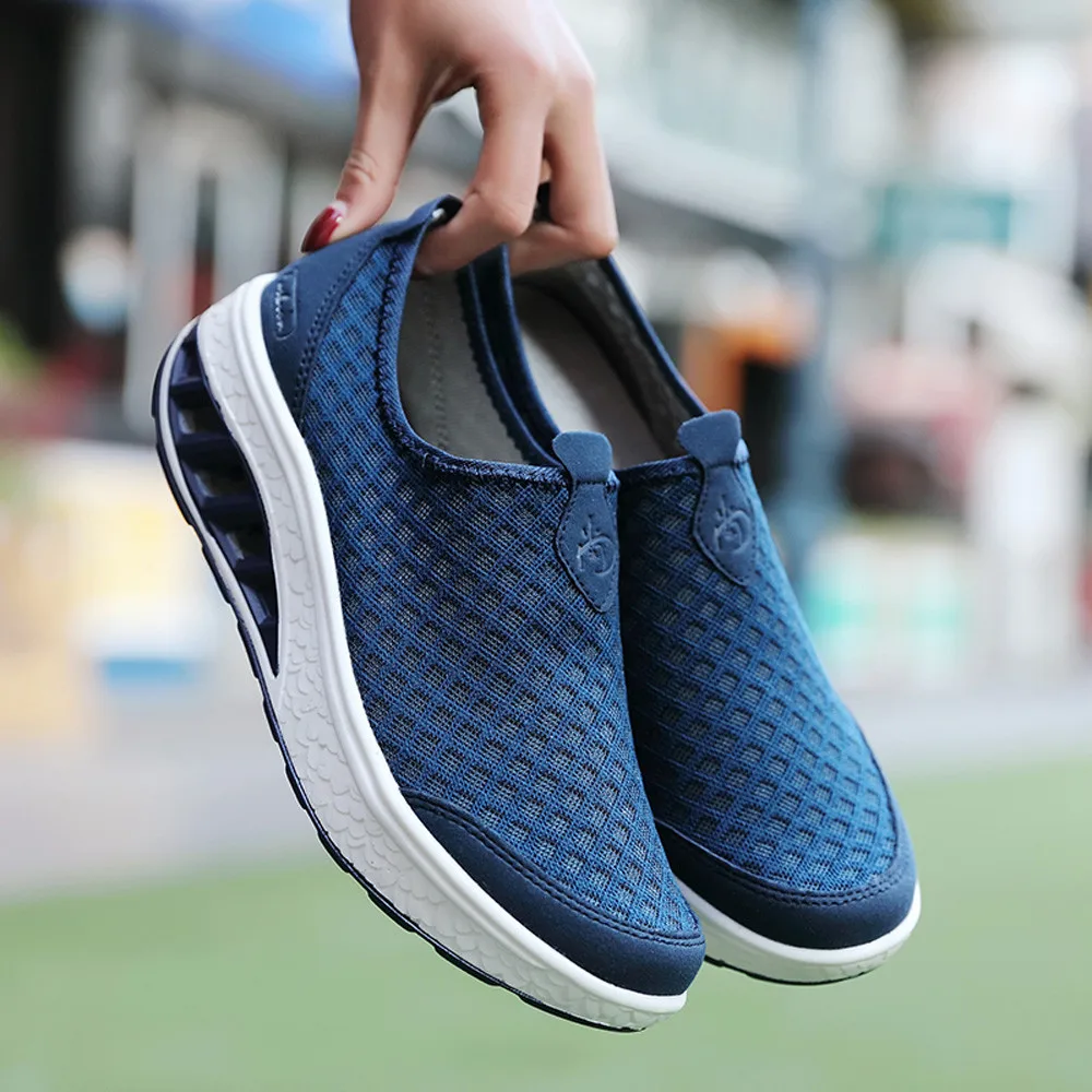 Men Casual Shoes Chunky Sneakers Height Platform Women Outdoor Mesh Casual Shoes Thick-Soled Air Cushion Shoes Sneakers#g2