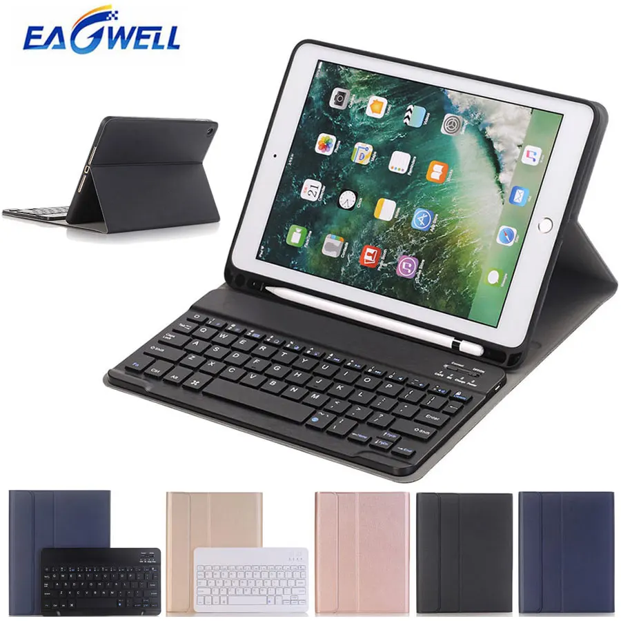 

Bluetooth Keyboard Case for iPad 9.7 2017 2018 for iPad Air 1 iPad 5th PU Leather Stand Cover Tablet Case with Wireless Keyboard