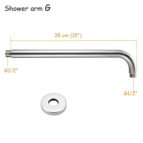 Настенный и потолочный душевой кронштейн из нержавеющей стали хромированные аксессуары для ванной комнаты 7 Выбор - Цвет: G