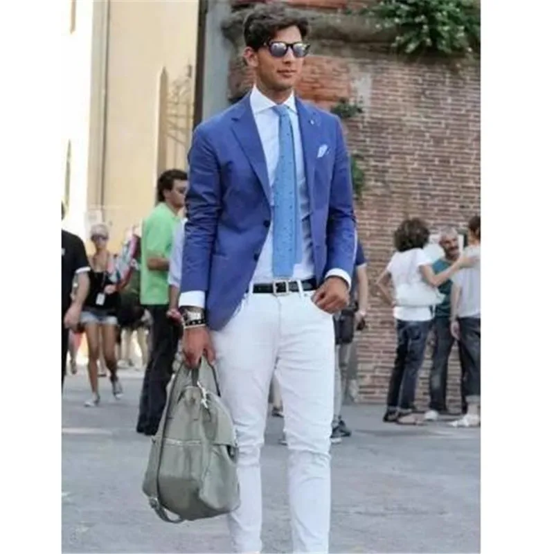 Slim Terno Masculino Groom Lapel Blazer 