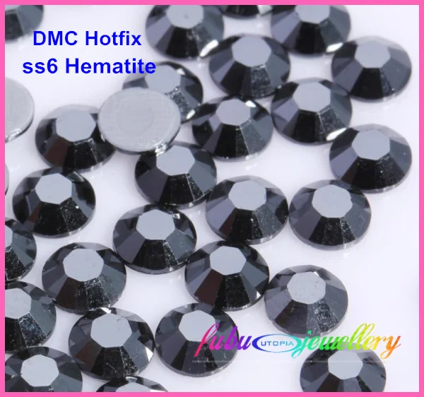 

Free Shipping! 1440pcs/Lot, ss6 (1.9-2.1mm) High Quality DMC Jet Hematite Iron On Rhinestones / Hot fix Rhinestones