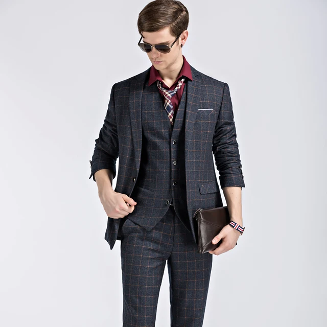 Mens Wedding Suit Styles Go Suits Aliexpress Markyi Brand New Plaid Men Wedding Suits 2017