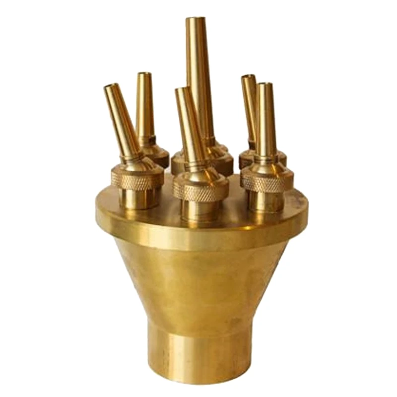 

1 1/2 Inch Dn40 Brass Lotus Water Fountain Nozzle Spray Pond Sprinkler - for Garden Pond, Amusement Park, Museum, Library