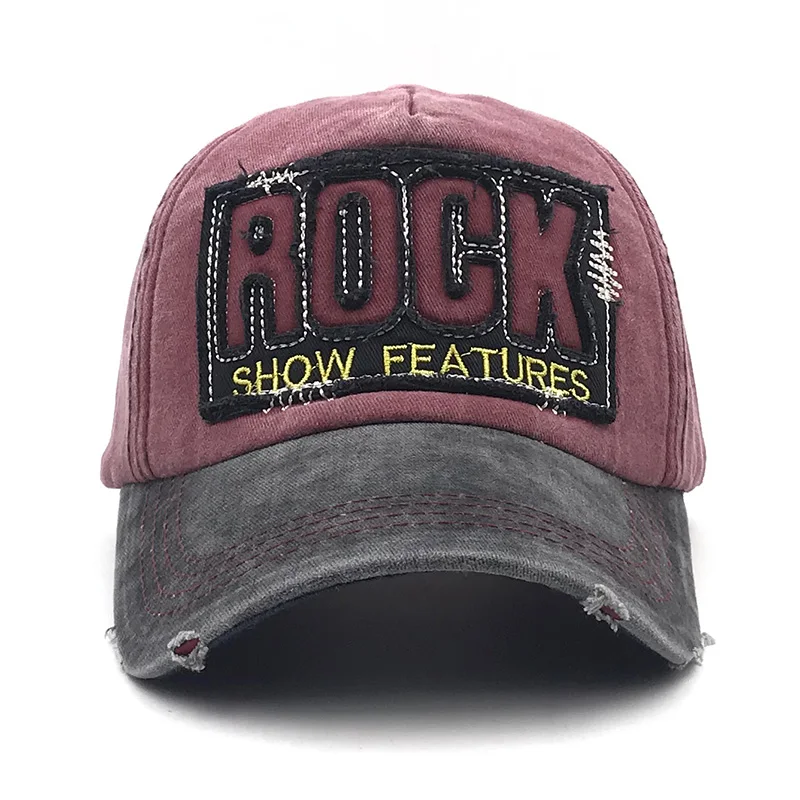 new High Quality Letter ROCK Embroidery Cotton Baseball Cap For Men Women Gorras Snapback Outdoor Sport Sun Hat_voghion.com