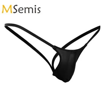 Swimwear Mens Swim Briefs Bikini G-string Thong Briefs Male Underwear Jockstrap Swimsuit Lingerie Low Rise Open Back Stretch low back surplice swimsuit