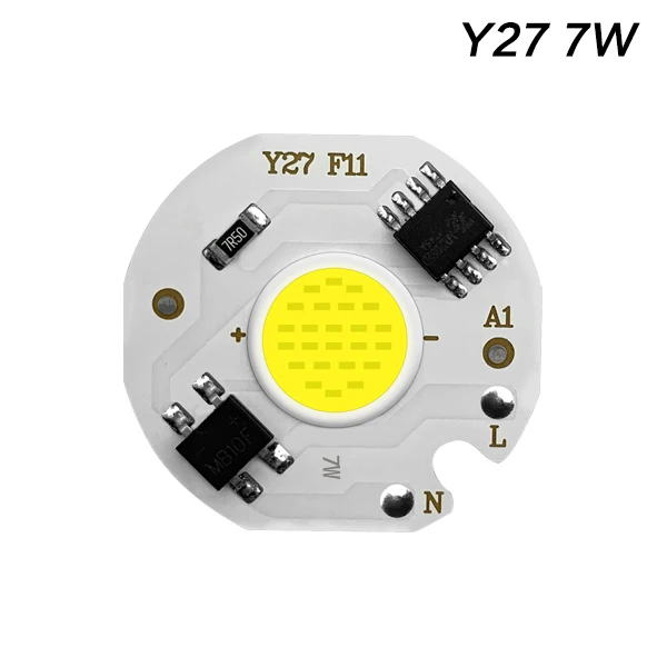 Светодиодный COB Чип-диод переменного тока 220 в 3-9 Вт 10 Вт 20 Вт 30 Вт 50 Вт для прямоугольного светильник, матричный светильник, светодиодные лампы-ампулы Y27 Y32, не нужен светодиодный драйвер - Испускаемый цвет: Y27 7W