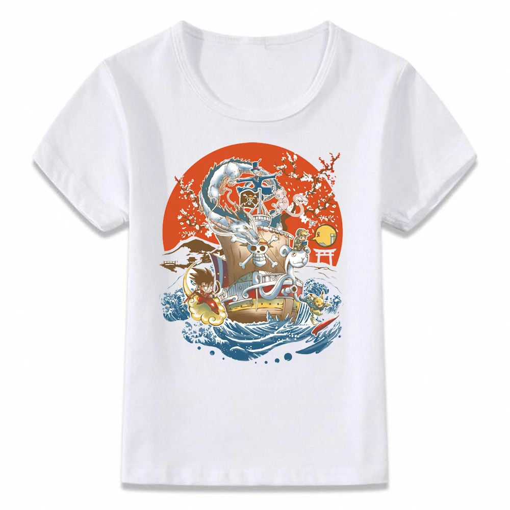 

Kids T Shirt Japanese Anime Gaming Icons Goku Link Pikachu Luffy One Piece T-shirt for Boys and Girls Toddler Shirts Tee oal119