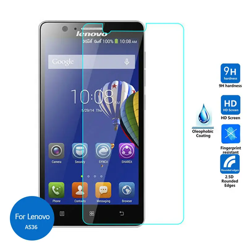 

For Lenovo A536 Tempered glass Screen Protector 2.5 9h Safety Protective Film on A358T A538 A 536 538