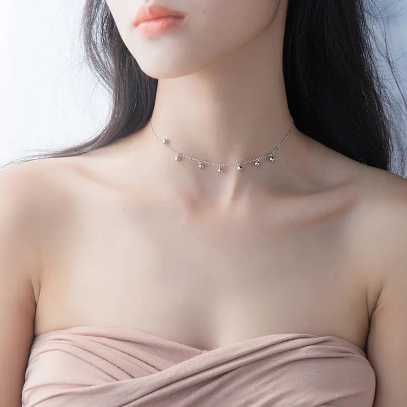 100 Real 925 Sterling Silver Jewelry 4Mm Polished Rounds European Beads Short Choker Necklace Pendant Gtlx1494 huismerk kopen in de aanbieding 100 Real 925 Sterling Silver Jewelry 4Mm Polished Rounds European Beads Short Choker Necklace Pendant Gtlx1494 huismerk kopen in de aanbieding