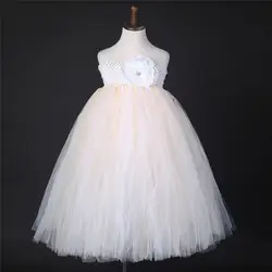 Новое поступление 2T-8Y белый микс Кот лодыжки-Длина Свадебное платье с балетно юбкой и цветоным рисунком для девочки День Рождения