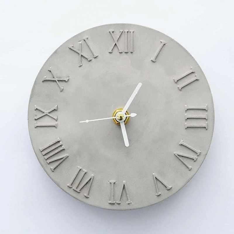 DIY ароматерапия декоративные точные часы силиконовые формы 15 см цемента стены Colck формы торт гипса рассеянный камень глины инструменты