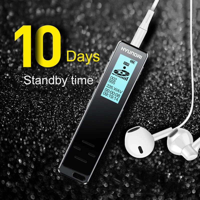 Yescool HY-K608 Professional Digital Voice Recorder Smart Voice Activated Long Distance Recording HD Noies Reduction Dictaphone