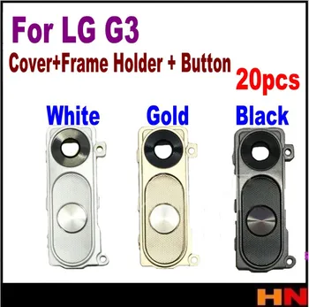 

20pcs For LG G3 G4 H810 H811 H815 F500 Rear Back Camera Lens Big Camera Glass Lens Cover With Frame With Button Replacement