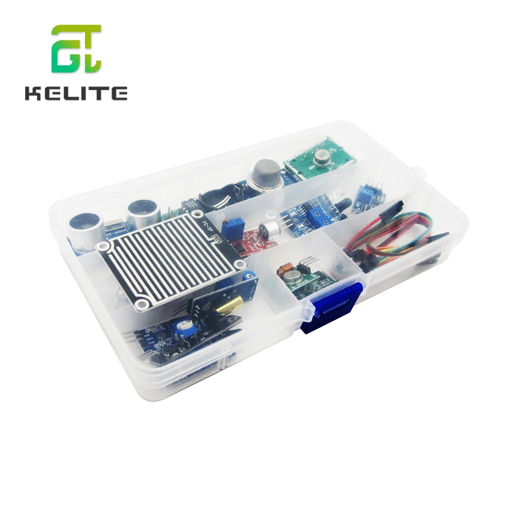 

HOT! 16pcs/lot Raspberry Pi 3&Raspberry Pi 2 Model B the sensor module package 16 kinds of sensor +1